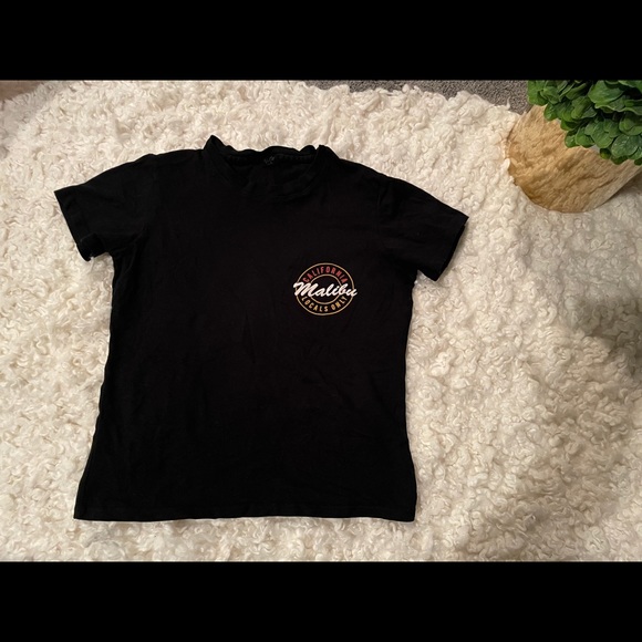 Brandy Melville Tops - Brandy Melville black Malibu t-shirt